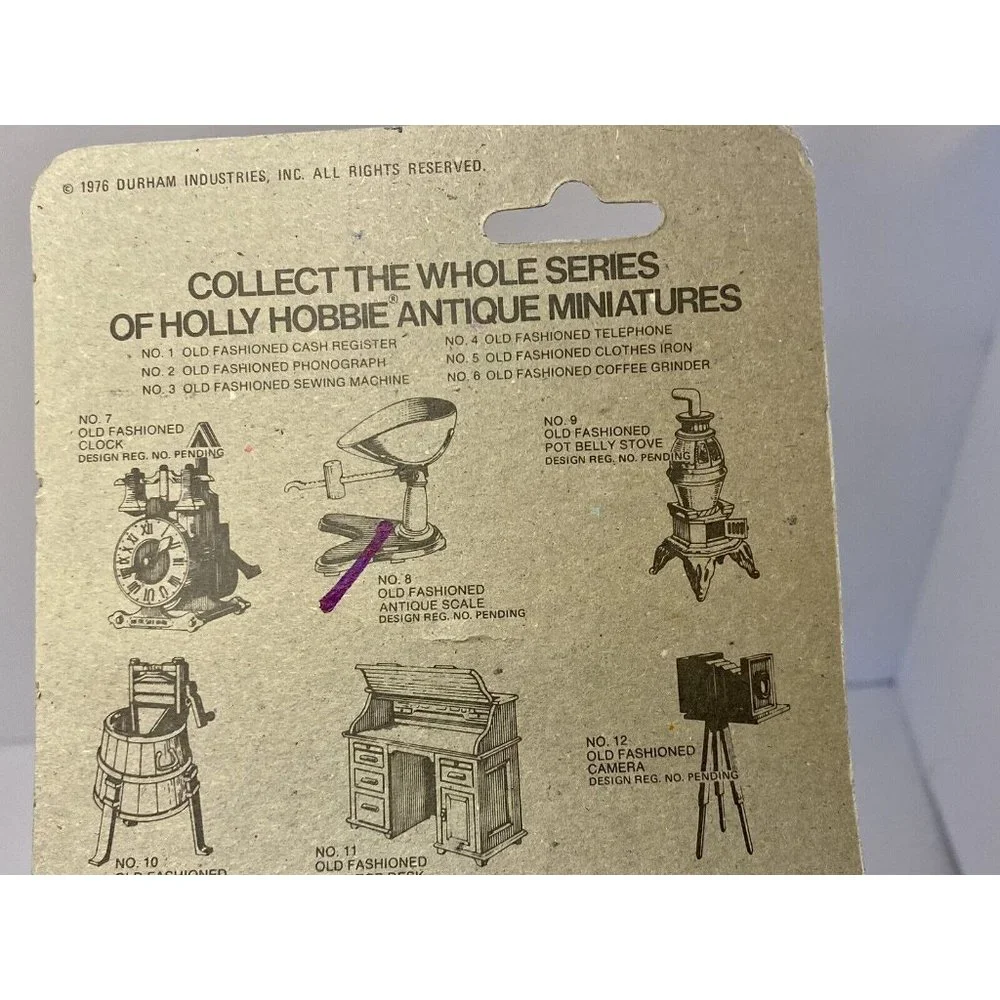 Holly Hobbie Old Fashioned Diecast Miniatures Spinning Wheel #18‎ Vintage New